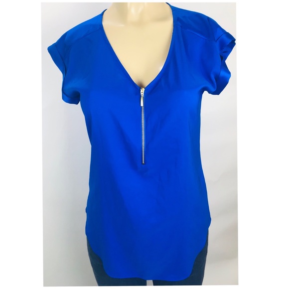 Express Blouse Blue 1/4 zip Women’s size S - Picture 1 of 8